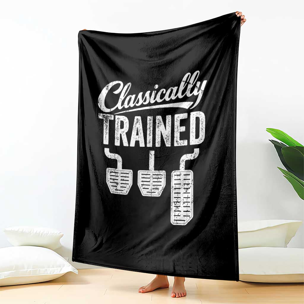 Classically Trained Manual Car Throw Blanket Pedals Driving Humor