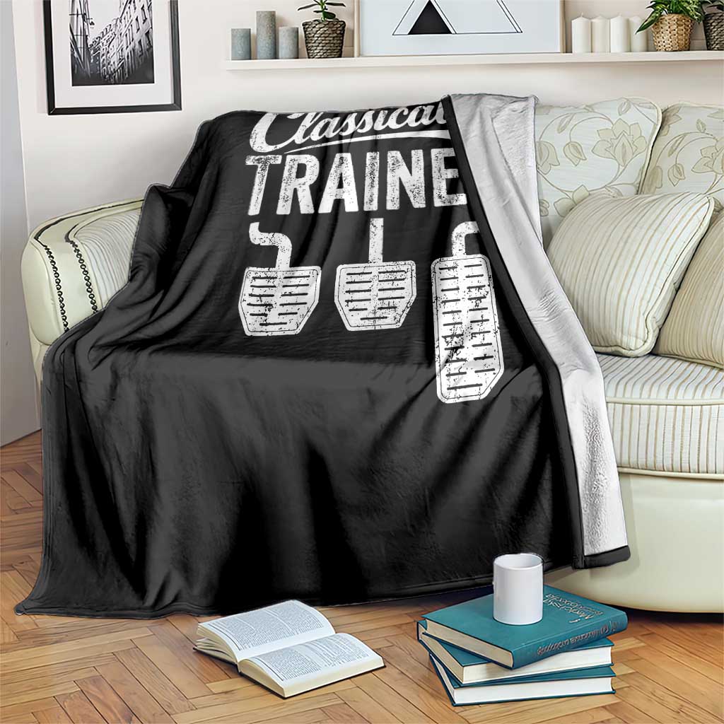Classically Trained Manual Car Throw Blanket Pedals Driving Humor