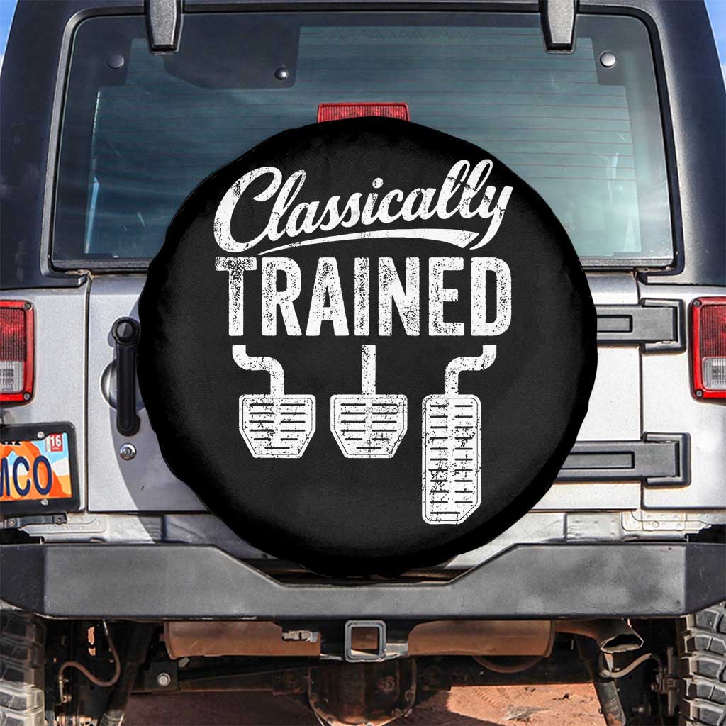 Classically Trained Manual Car Spare Tire Cover Pedals Driving Humor