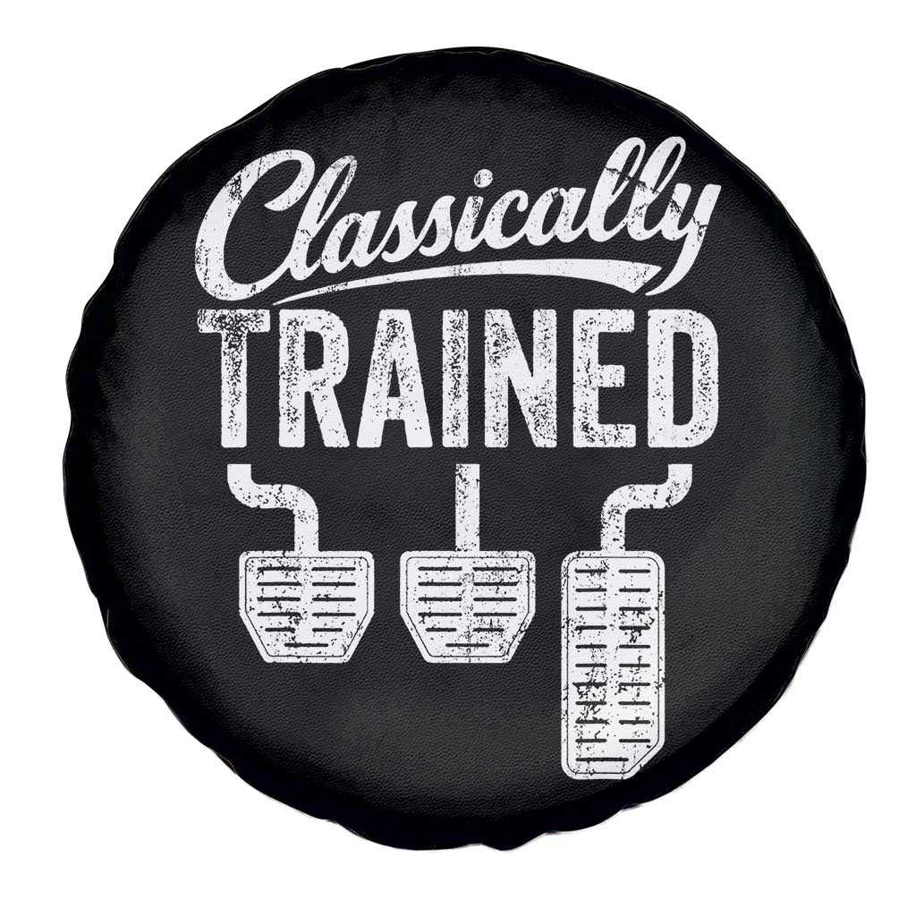 Classically Trained Manual Car Spare Tire Cover Pedals Driving Humor