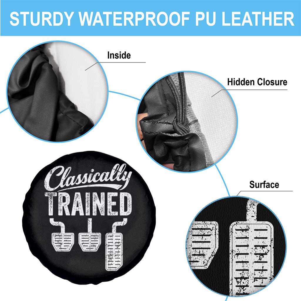 Classically Trained Manual Car Spare Tire Cover Pedals Driving Humor
