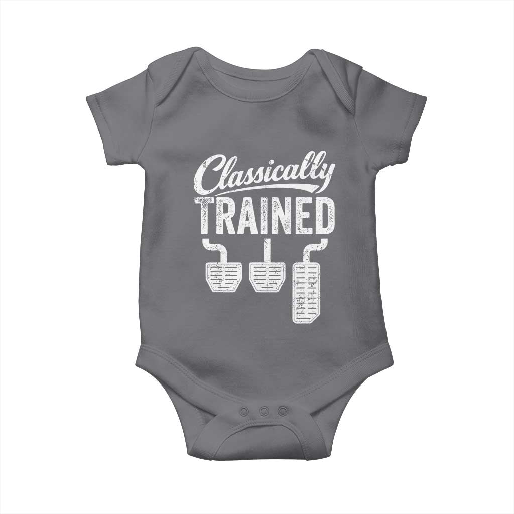 Classically Trained Manual Car Baby Onesie Pedals Driving Humor