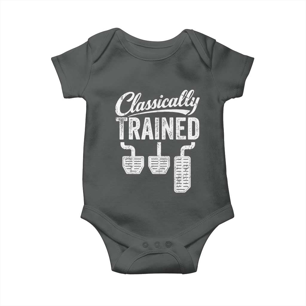 Classically Trained Manual Car Baby Onesie Pedals Driving Humor