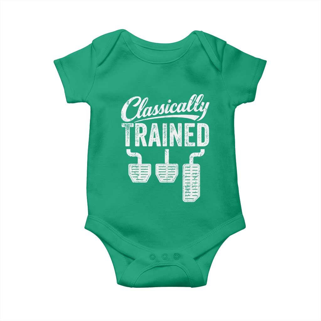 Classically Trained Manual Car Baby Onesie Pedals Driving Humor
