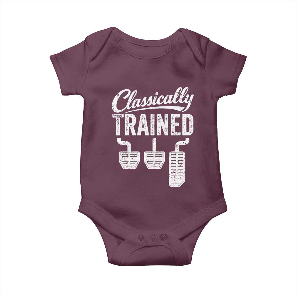 Classically Trained Manual Car Baby Onesie Pedals Driving Humor