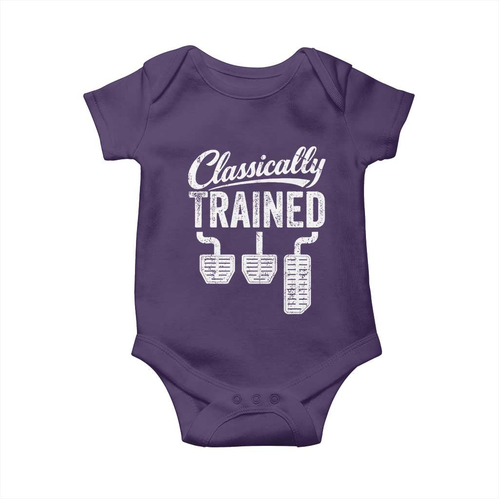 Classically Trained Manual Car Baby Onesie Pedals Driving Humor