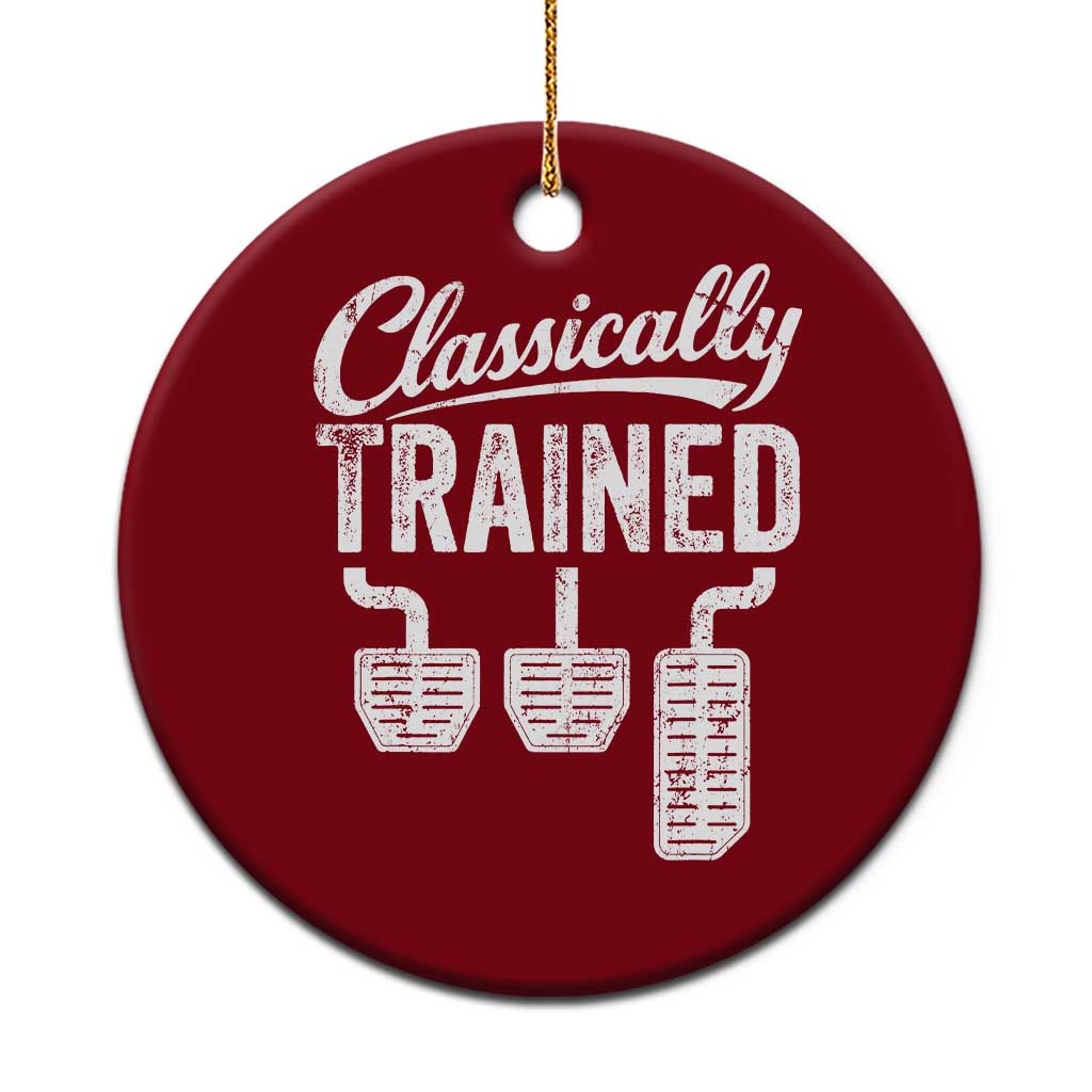 Classically Trained Manual Car Ceramic Ornament Pedals Driving Humor
