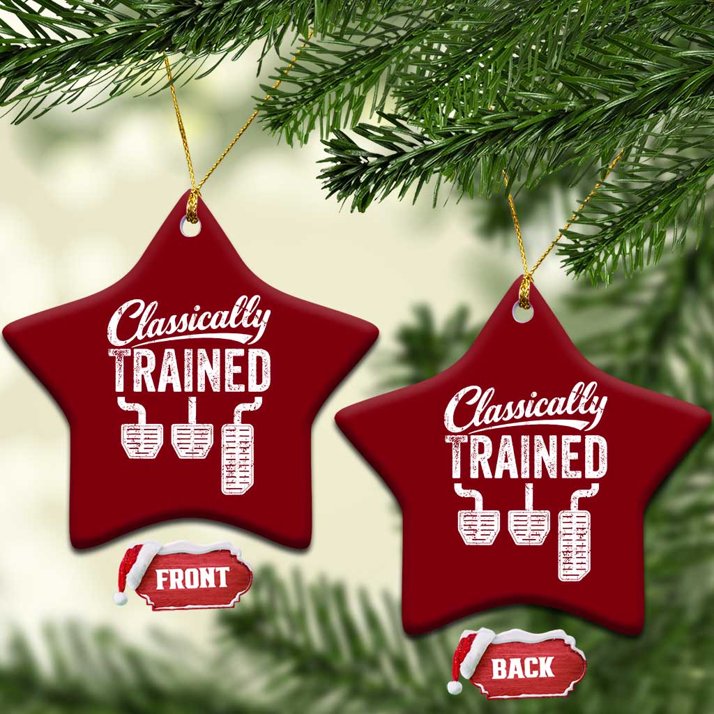 Classically Trained Manual Car Ceramic Ornament Pedals Driving Humor