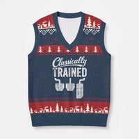 Classically Trained Manual Car V-Neck Knit Sweater Vest Pedals Driving Humor