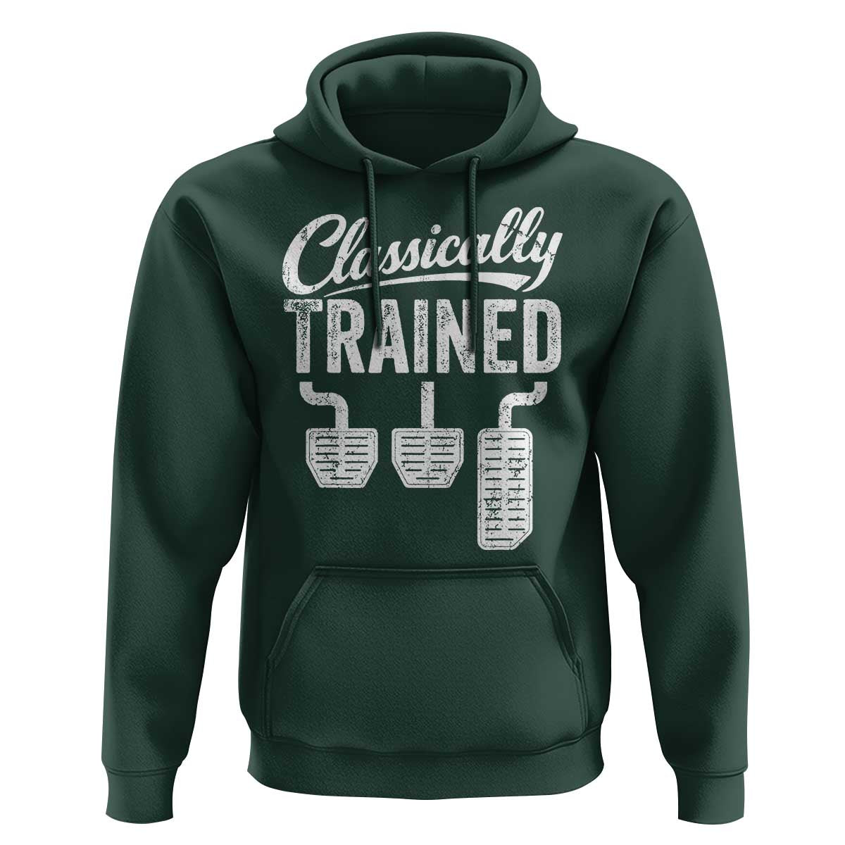 Classically Trained Manual Car Hoodie Pedals Driving Humor