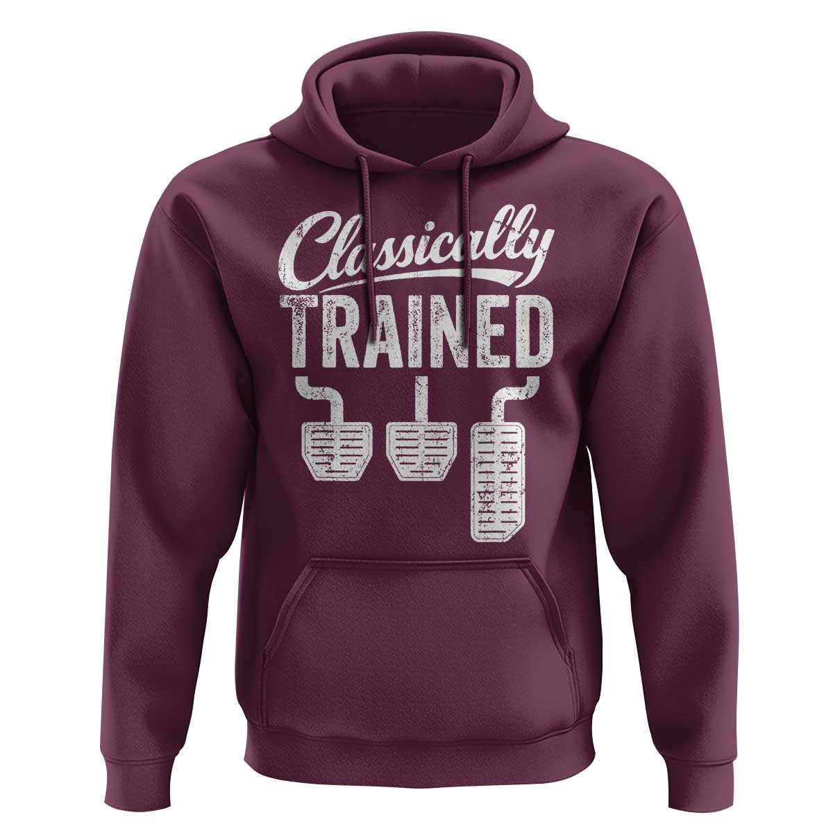 Classically Trained Manual Car Hoodie Pedals Driving Humor