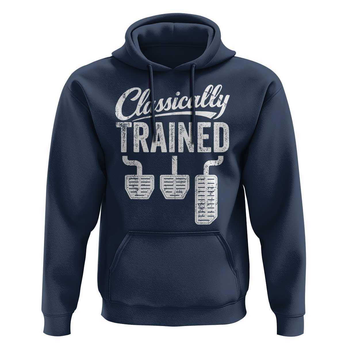 Classically Trained Manual Car Hoodie Pedals Driving Humor