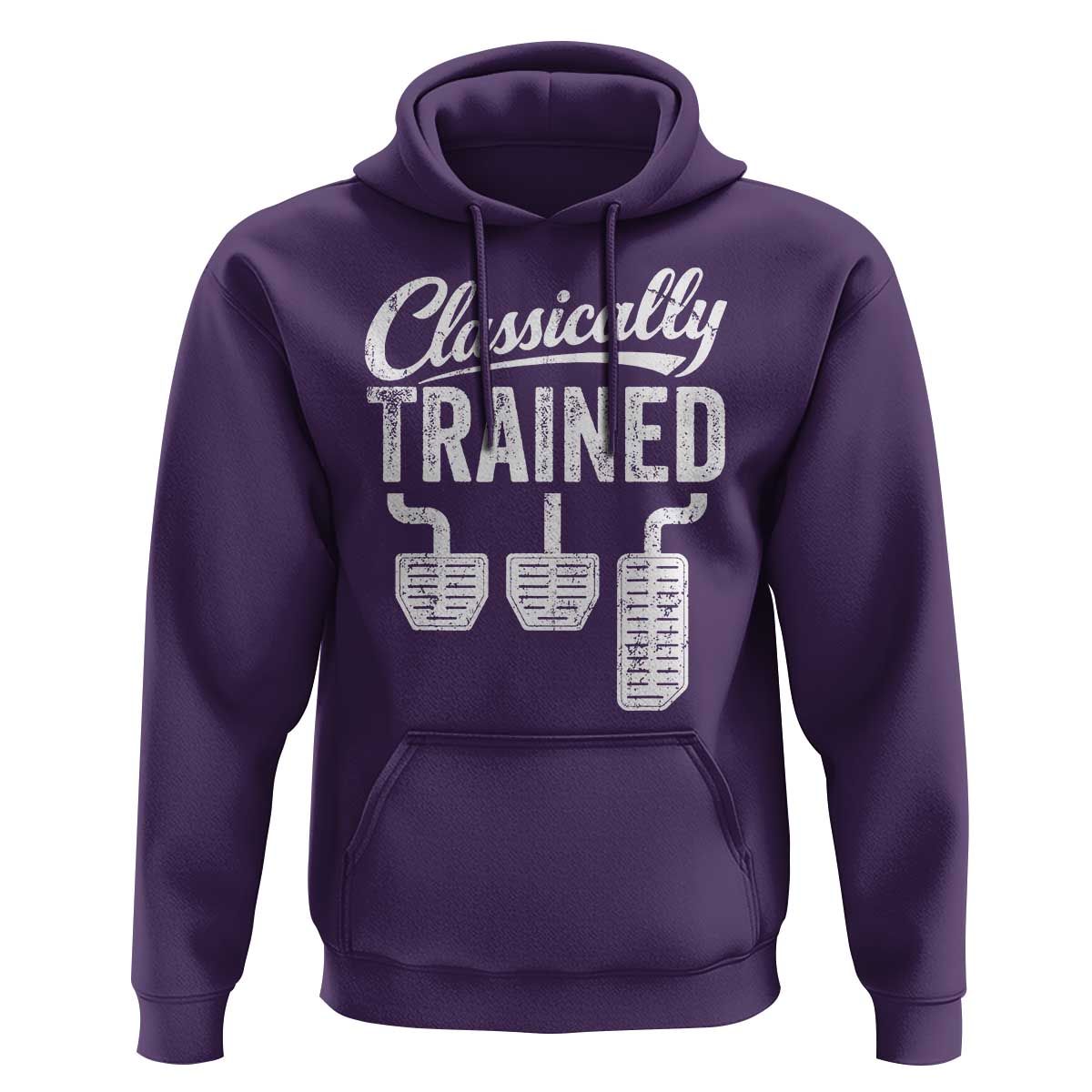 Classically Trained Manual Car Hoodie Pedals Driving Humor