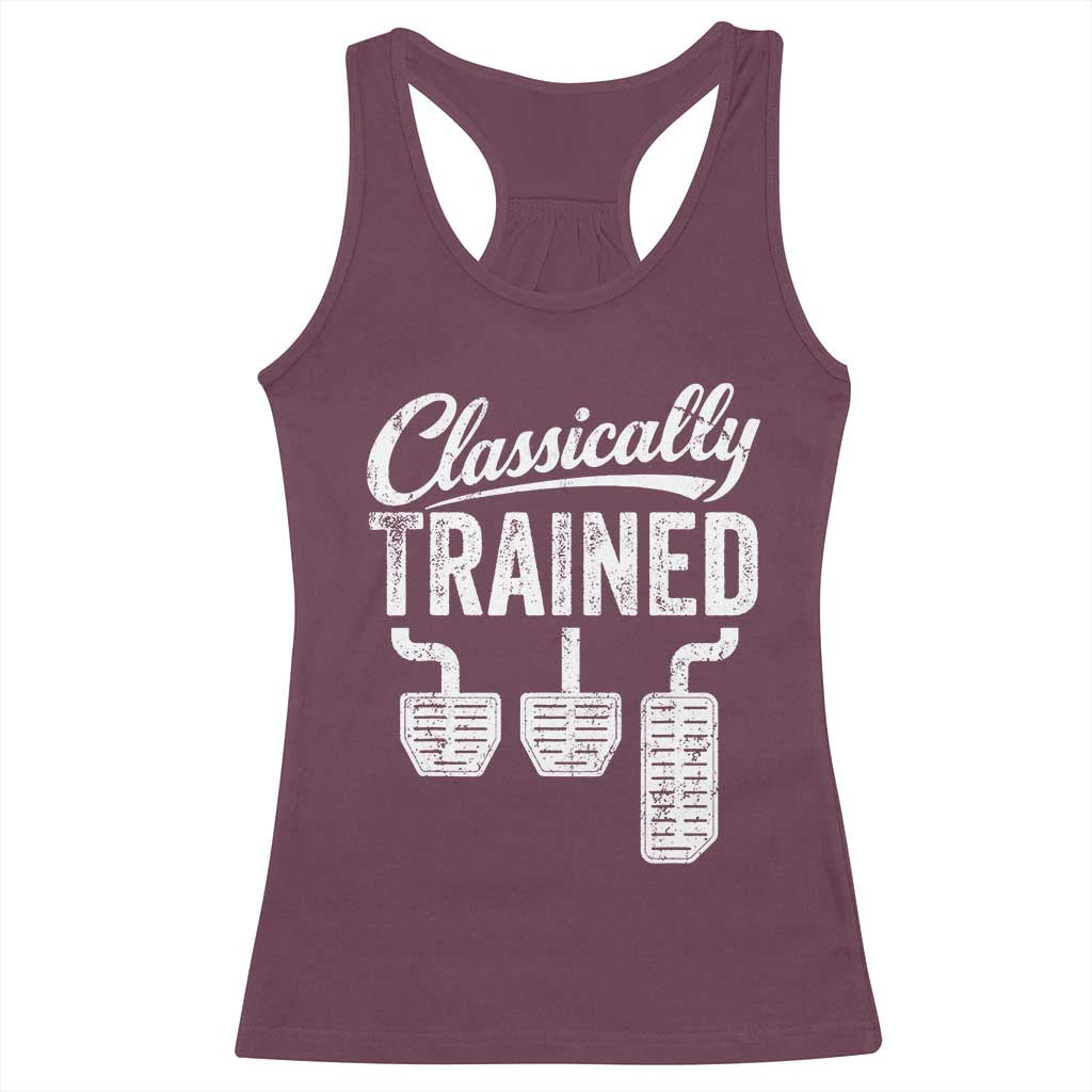 Classically Trained Manual Car Racerback Tank Top Pedals Driving Humor