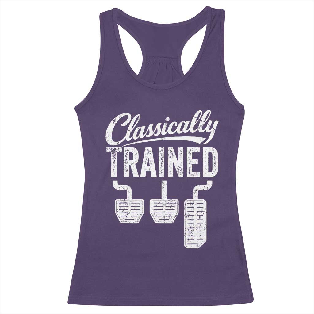 Classically Trained Manual Car Racerback Tank Top Pedals Driving Humor