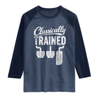 Classically Trained Manual Car Raglan Shirt Pedals Driving Humor