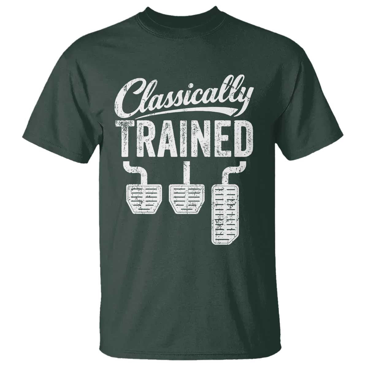 Classically Trained Manual Car T Shirt Pedals Driving Humor