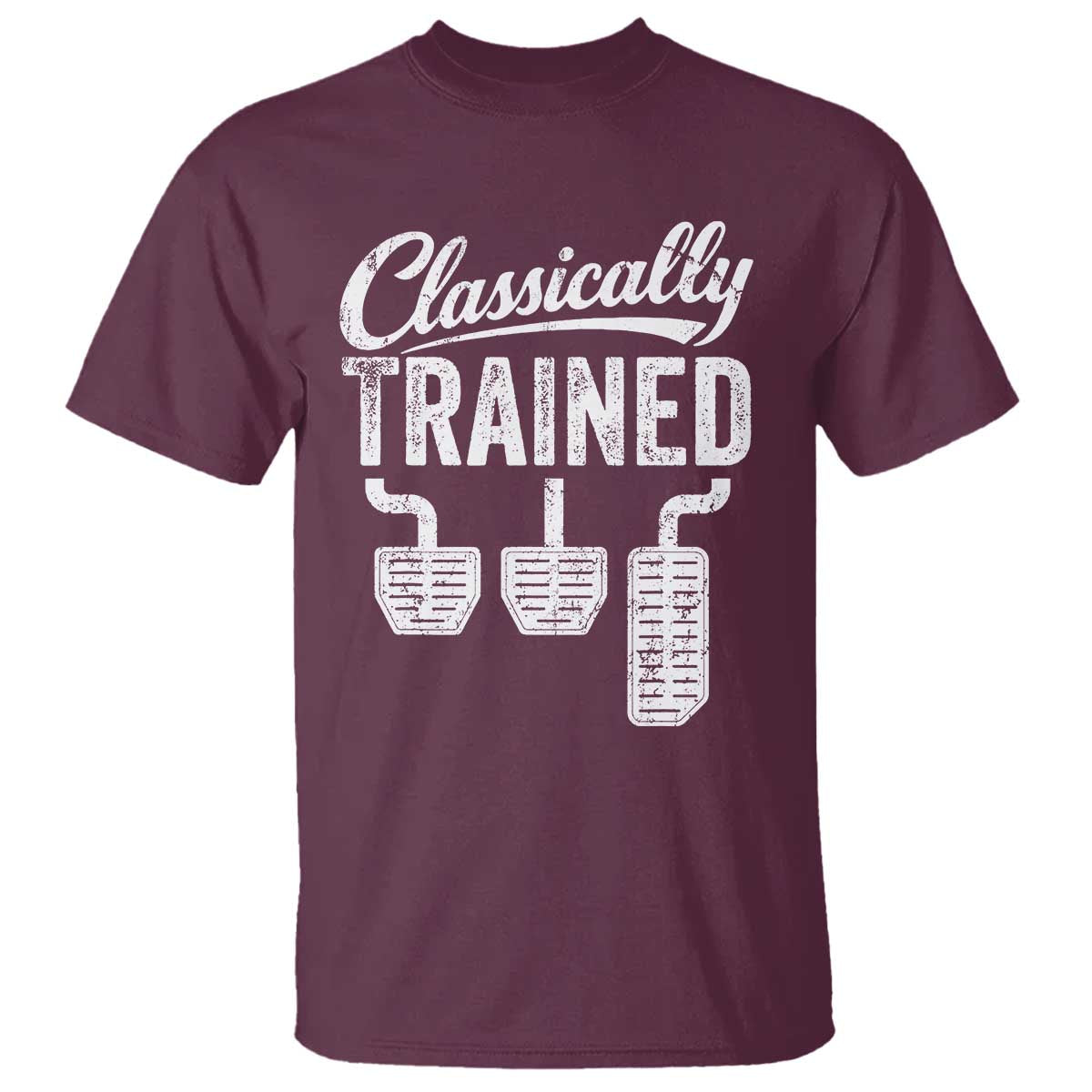 Classically Trained Manual Car T Shirt Pedals Driving Humor