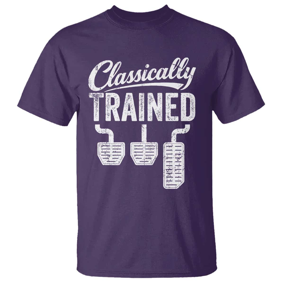 Classically Trained Manual Car T Shirt Pedals Driving Humor