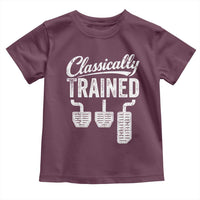 Classically Trained Manual Car Toddler T Shirt Pedals Driving Humor