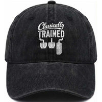 Classically Trained Manual Car Washed Cotton Baseball Cap Pedals Driving Humor