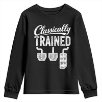 Classically Trained Manual Car Youth Sweatshirt Pedals Driving Humor