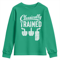 Classically Trained Manual Car Youth Sweatshirt Pedals Driving Humor