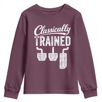 Classically Trained Manual Car Youth Sweatshirt Pedals Driving Humor