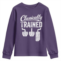 Classically Trained Manual Car Youth Sweatshirt Pedals Driving Humor