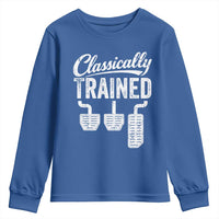 Classically Trained Manual Car Youth Sweatshirt Pedals Driving Humor