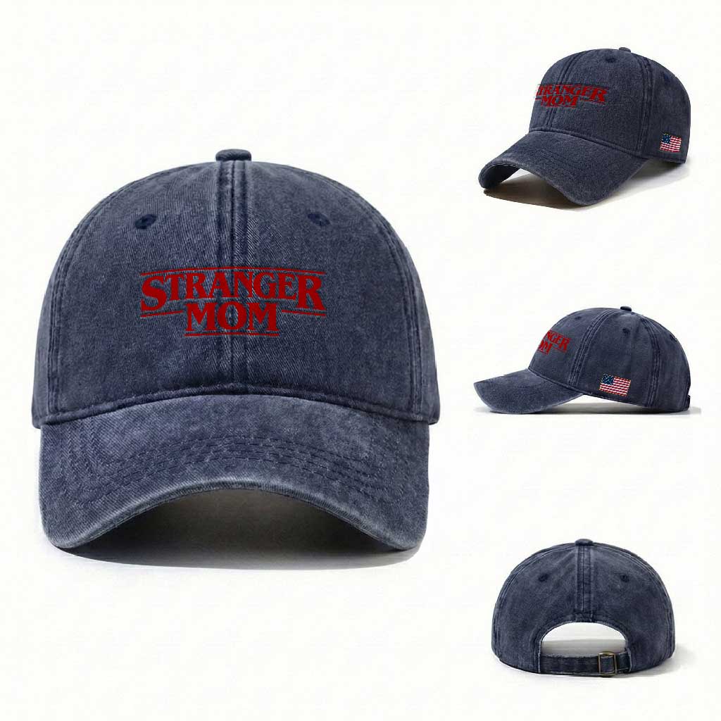 Stranger Mom Washed Cotton Baseball Cap Funny Mothers Day Movie Gift