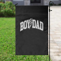 Boy Dad Lightning Bolt Checkered Varsity Son Daddy Garden Flag