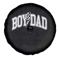 Boy Dad Lightning Bolt Checkered Varsity Son Daddy Spare Tire Cover