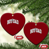 Boy Dad Lightning Bolt Checkered Varsity Son Daddy Ceramic Ornament