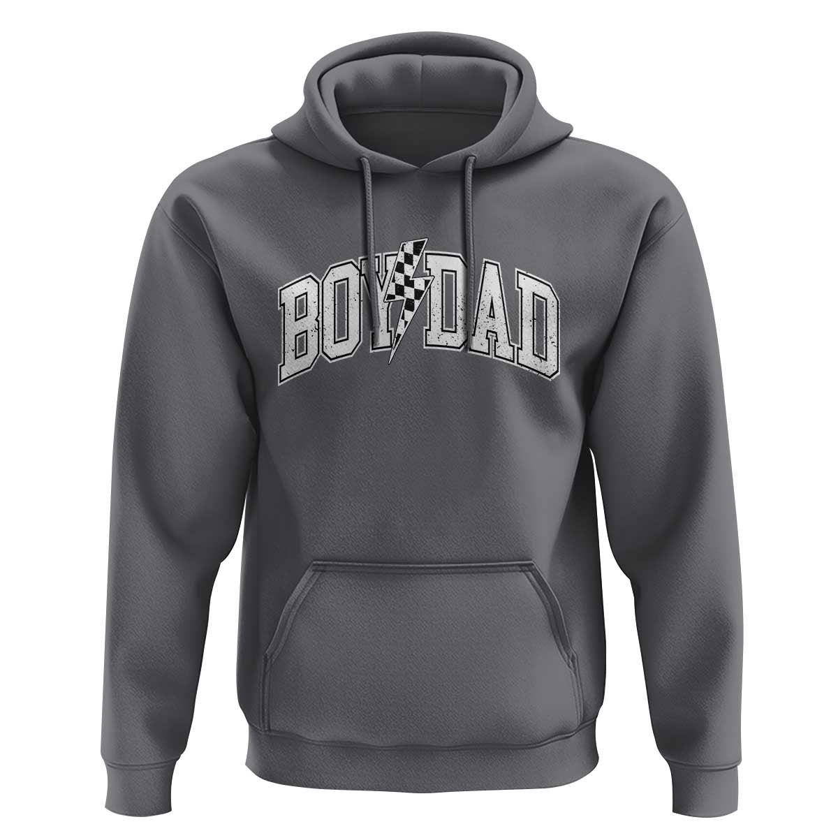 Boy Dad Lightning Bolt Checkered Varsity Son Daddy Hoodie
