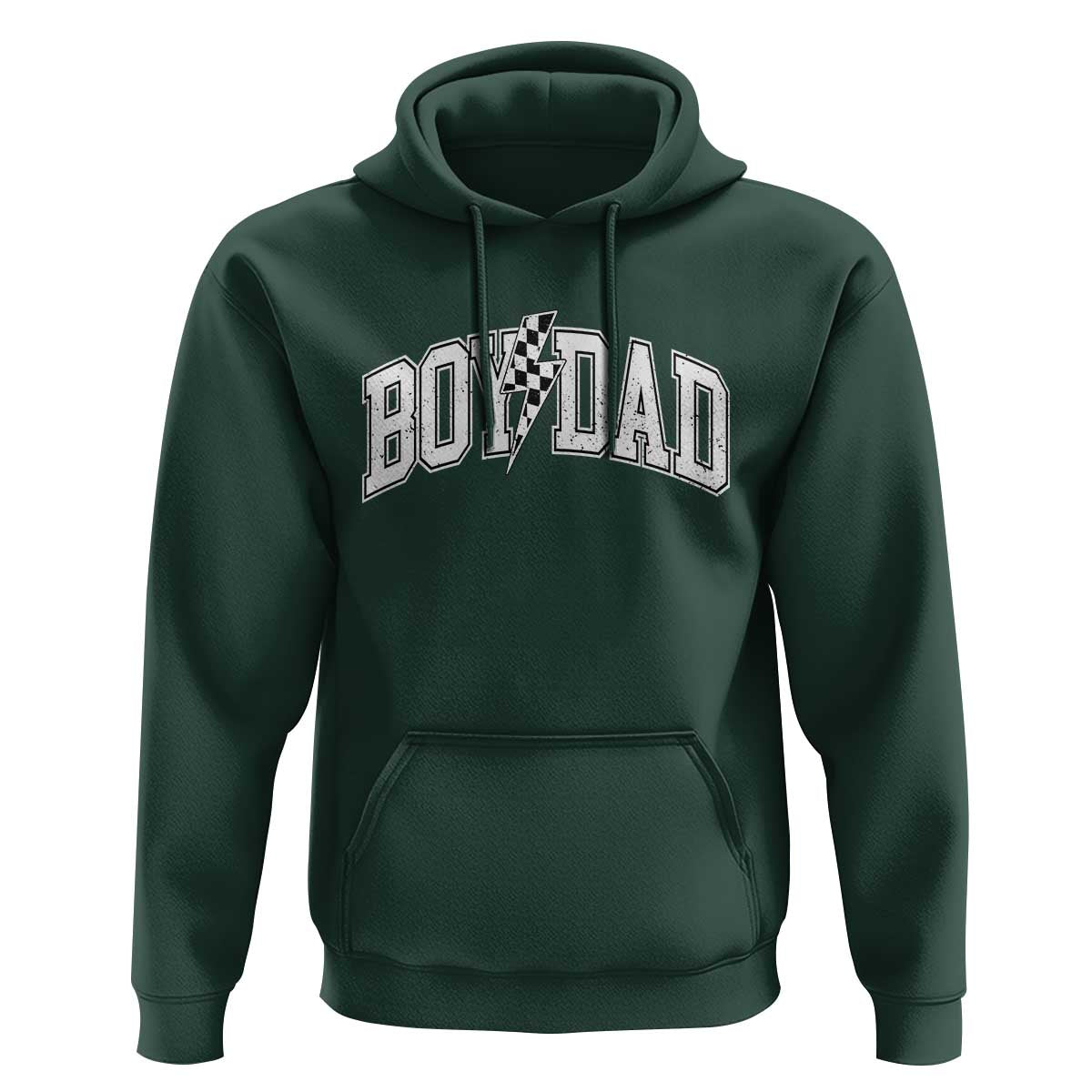Boy Dad Lightning Bolt Checkered Varsity Son Daddy Hoodie