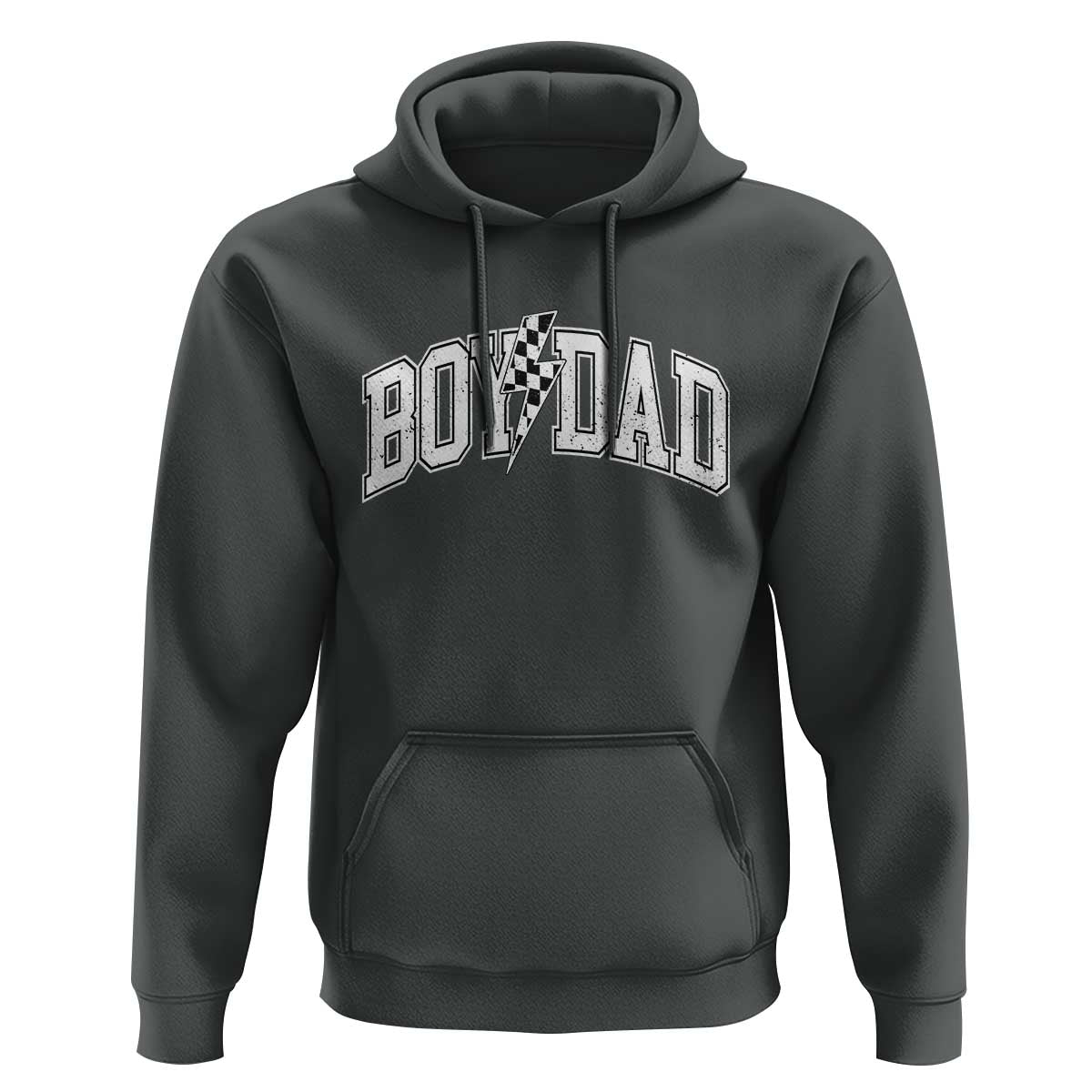 Boy Dad Lightning Bolt Checkered Varsity Son Daddy Hoodie