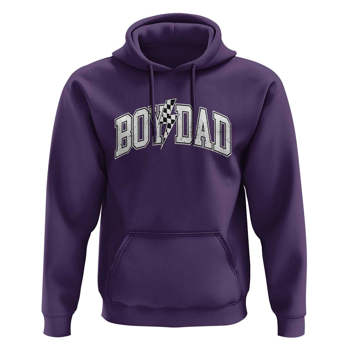 Boy Dad Lightning Bolt Checkered Varsity Son Daddy Hoodie