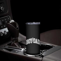 Boy Dad Lightning Bolt Checkered Varsity Son Daddy Skinny Tumbler