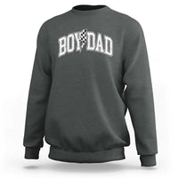 Boy Dad Lightning Bolt Checkered Varsity Son Daddy Sweatshirt