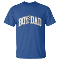 Boy Dad Lightning Bolt Checkered Varsity Son Daddy T Shirt