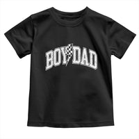 Boy Dad Lightning Bolt Checkered Varsity Son Daddy Toddler T Shirt
