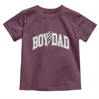 Boy Dad Lightning Bolt Checkered Varsity Son Daddy Toddler T Shirt