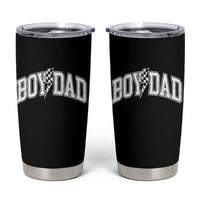 Boy Dad Lightning Bolt Checkered Varsity Son Daddy Tumbler Cup