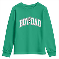 Boy Dad Lightning Bolt Checkered Varsity Son Daddy Youth Sweatshirt