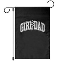 Girl Dad Lightning Bolt Checkered Varsity Daughter Daddy Garden Flag
