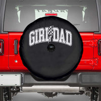Girl Dad Lightning Bolt Checkered Varsity Daughter Daddy Spare Tire Cover