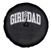 Girl Dad Lightning Bolt Checkered Varsity Daughter Daddy Spare Tire Cover