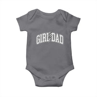 Girl Dad Lightning Bolt Checkered Varsity Daughter Daddy Baby Onesie