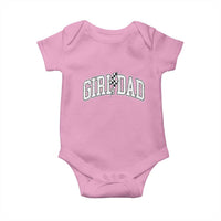 Girl Dad Lightning Bolt Checkered Varsity Daughter Daddy Baby Onesie